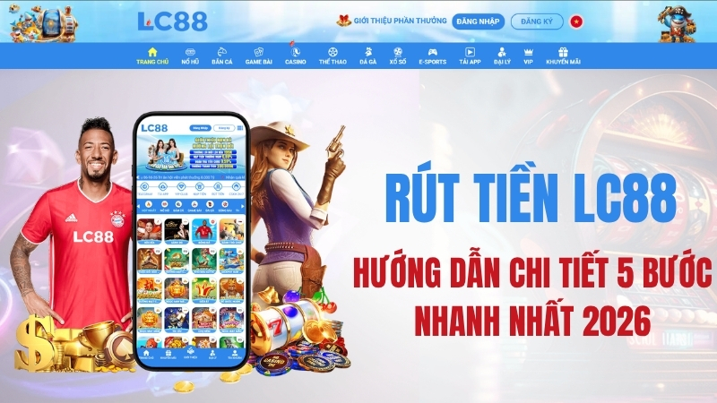Rút Tiền LC88 – Hướng Dẫn Chi Tiết 3 Bước Nhanh Nhất 2026