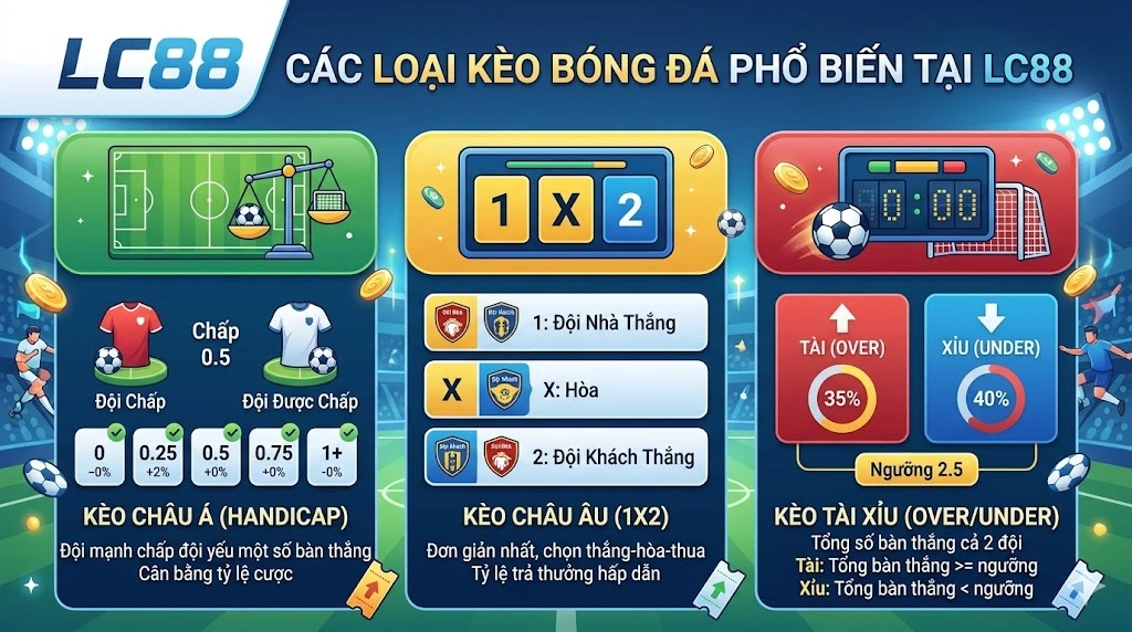 Cá Cược Bóng Đá LC88 – Kèo Hot Nhất Hiện Nay