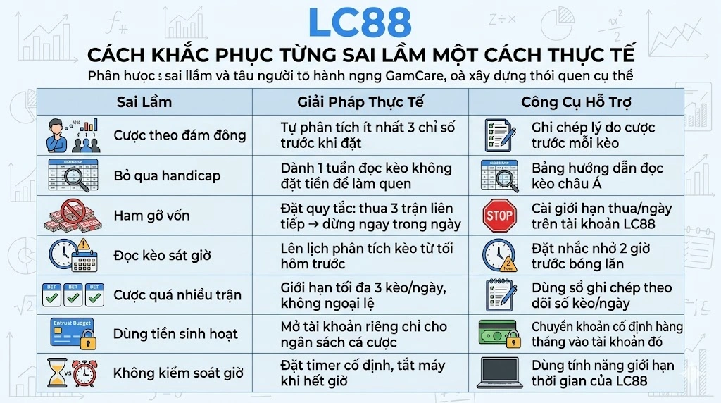Sai Lầm Cá Cược Thể Thao LC88 Người Mới Hay Mắc