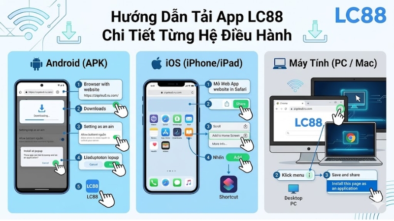 Tải App LC88 – Hướng Dẫn Cài Đặt iOS & Android Mới Nhất 2026
