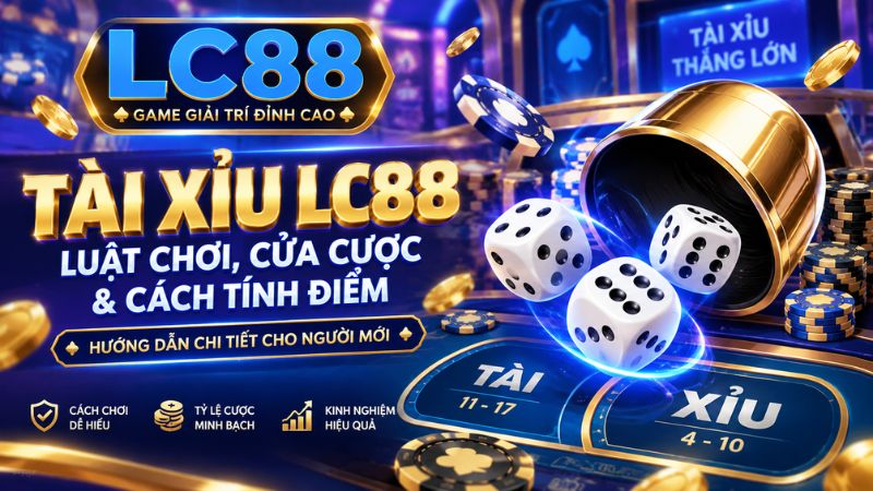 Tài Xỉu LC88 – Luật Chơi, Cửa Cược & Cách Tính Điểm