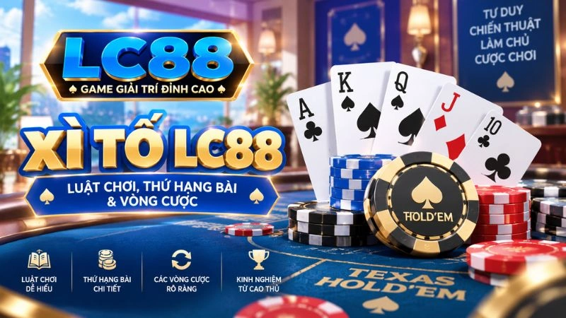 Xì Tố LC88 – Luật Chơi, Thứ Hạng Bài & Vòng Cược